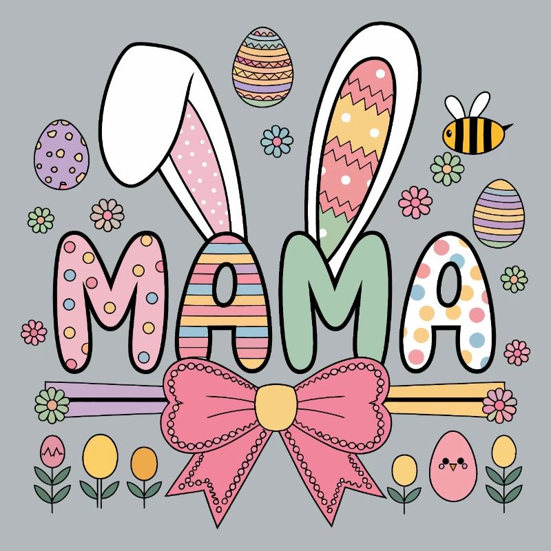 Easter Day Womens Leopard Mama Bunny Rabbit