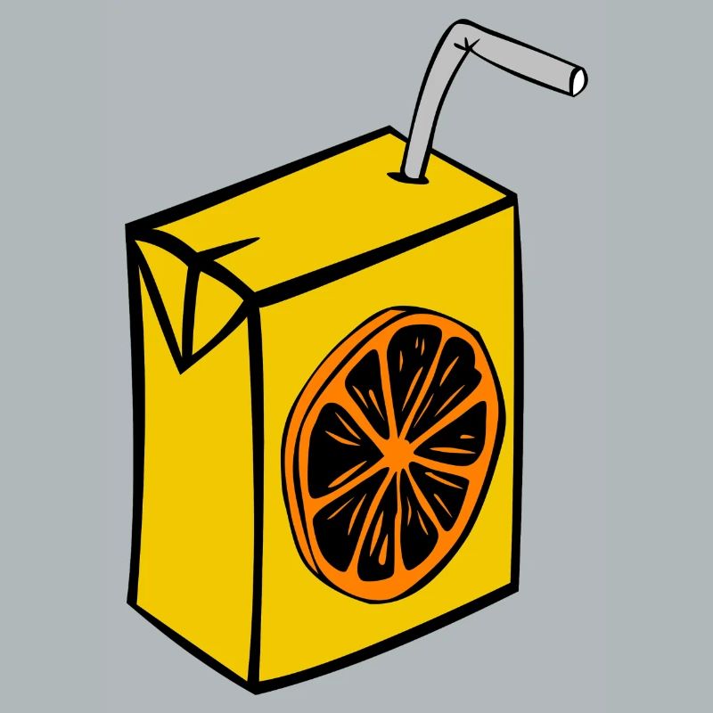juice box cardboard one-way straw orange drinks