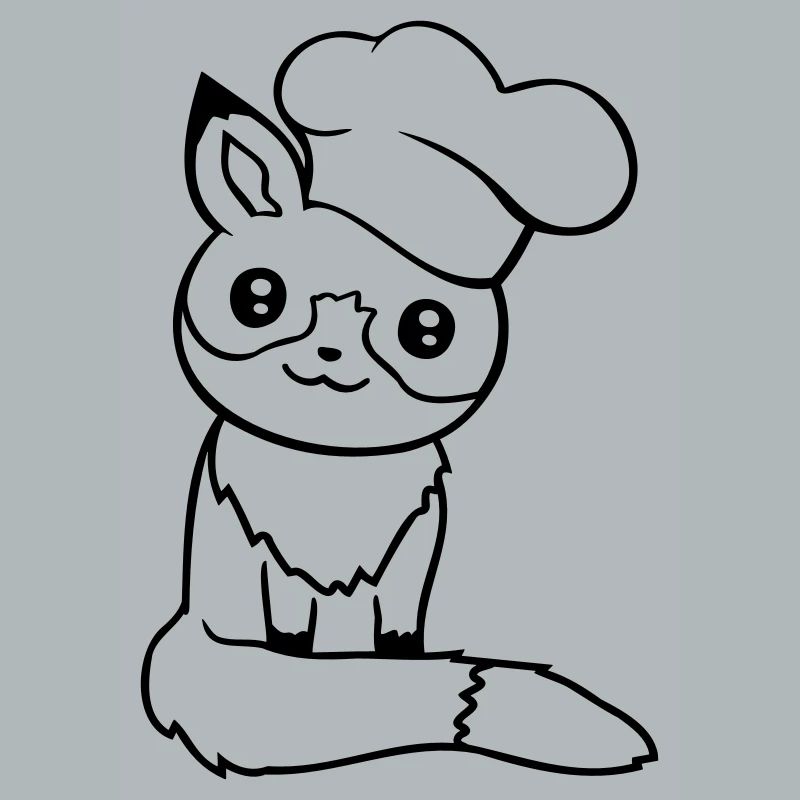 Fox Chef's Hat Chef Cooking Restaurant Kitchen