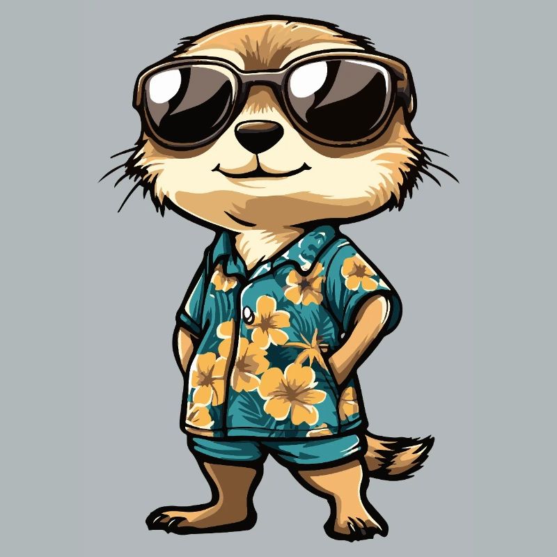 Erdmännchen Comic Urlaub
