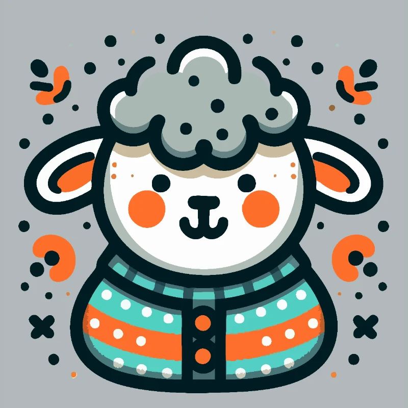 Mouton mignon dans un pull