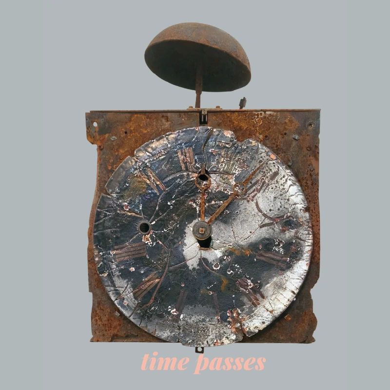 Rusty clock Time passes