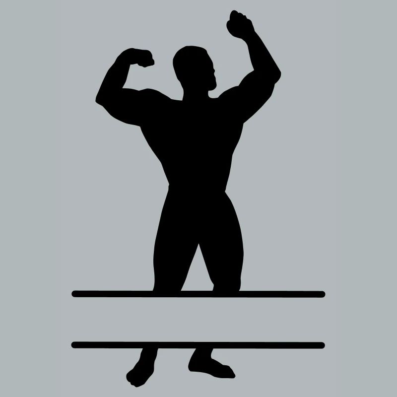 Bodybuilder with text space