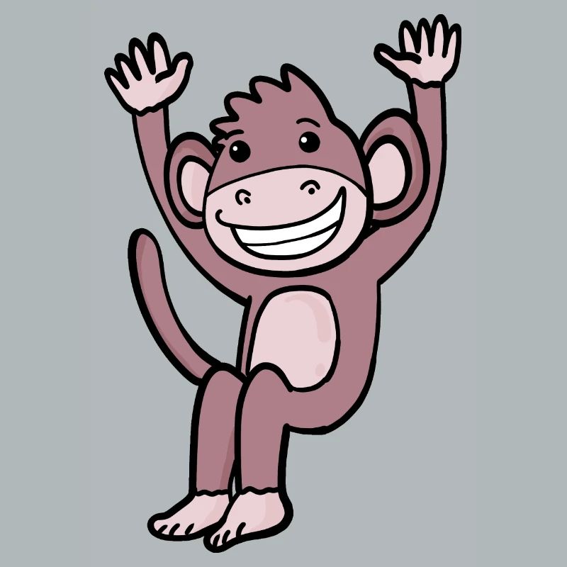 Cute laughing monkey
