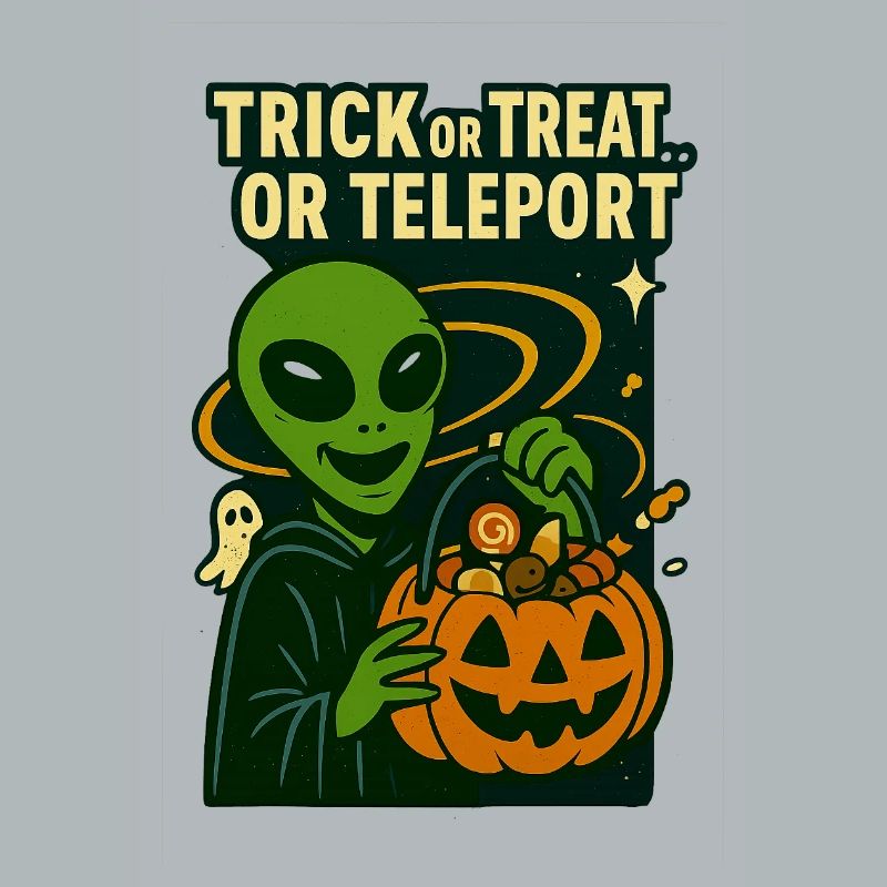 Alien Halloween T-Shirt – Süßes oder Saures... oder...