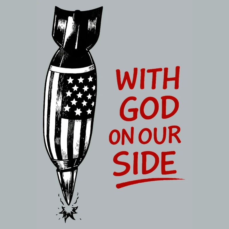 Torch with flag pattern