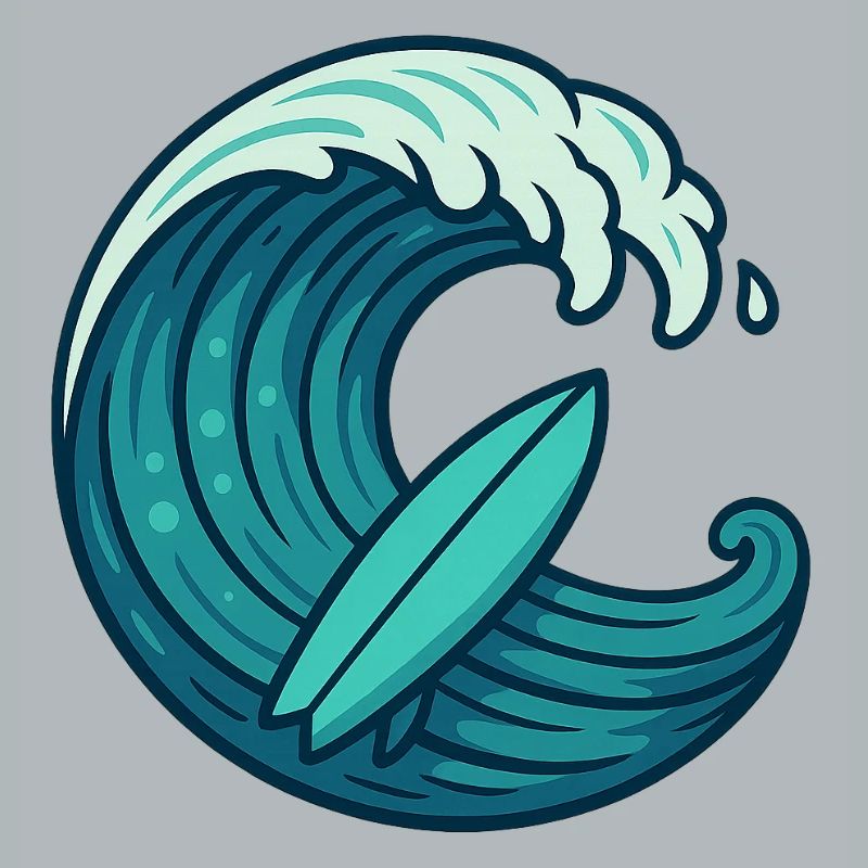 Surf Wave – Retro Surfboard Design
