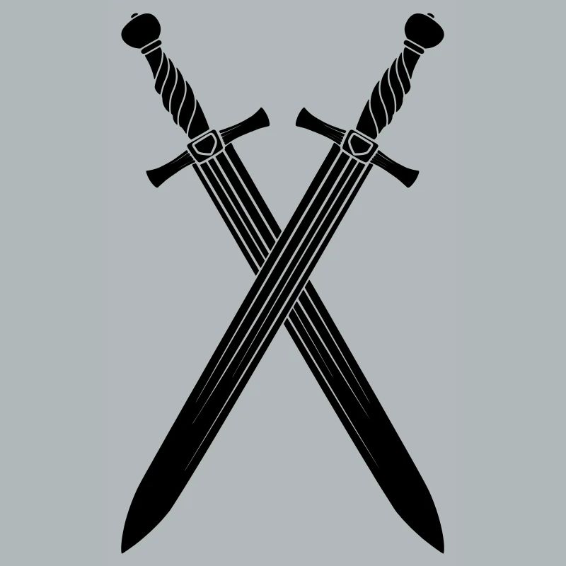 Épée deux épées croisées