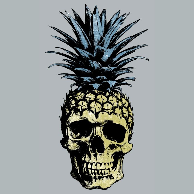 PINEAPPLE SKULL LIGHT BACKGROUNDS