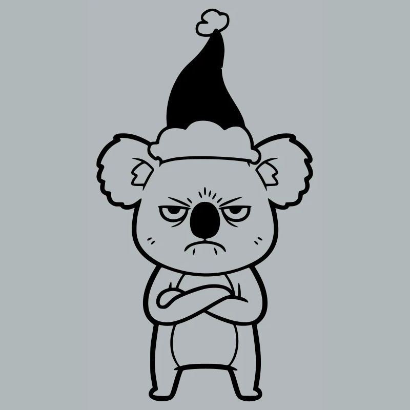 Illustration de bande dessinée de Koala Grim de Noël