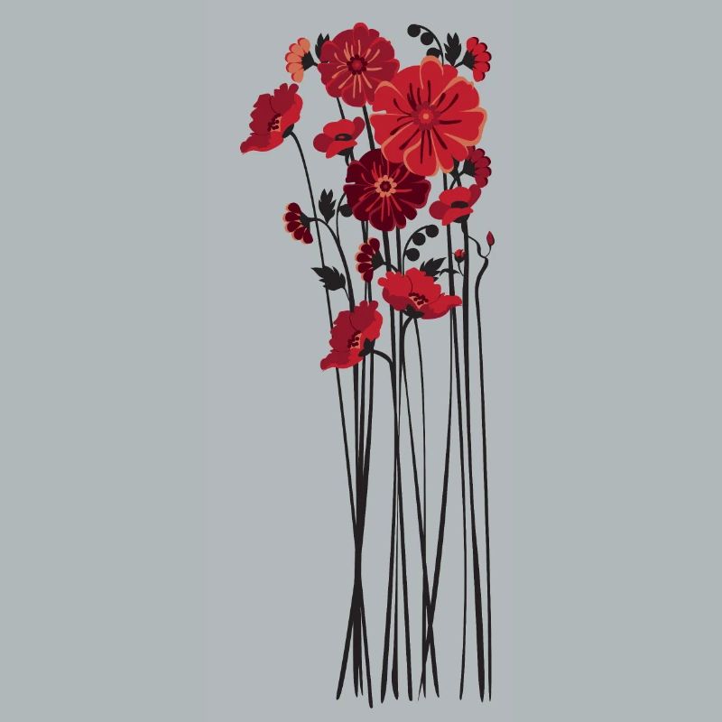 Illustration de fleurs de galets