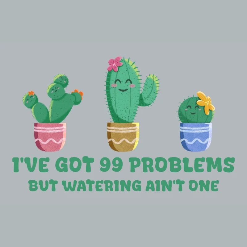 Cute cactus without problems