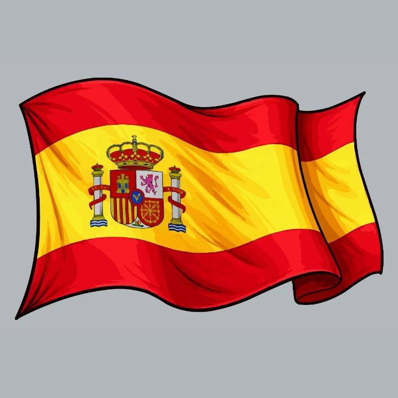 Conception des ondes du drapeau espagnol