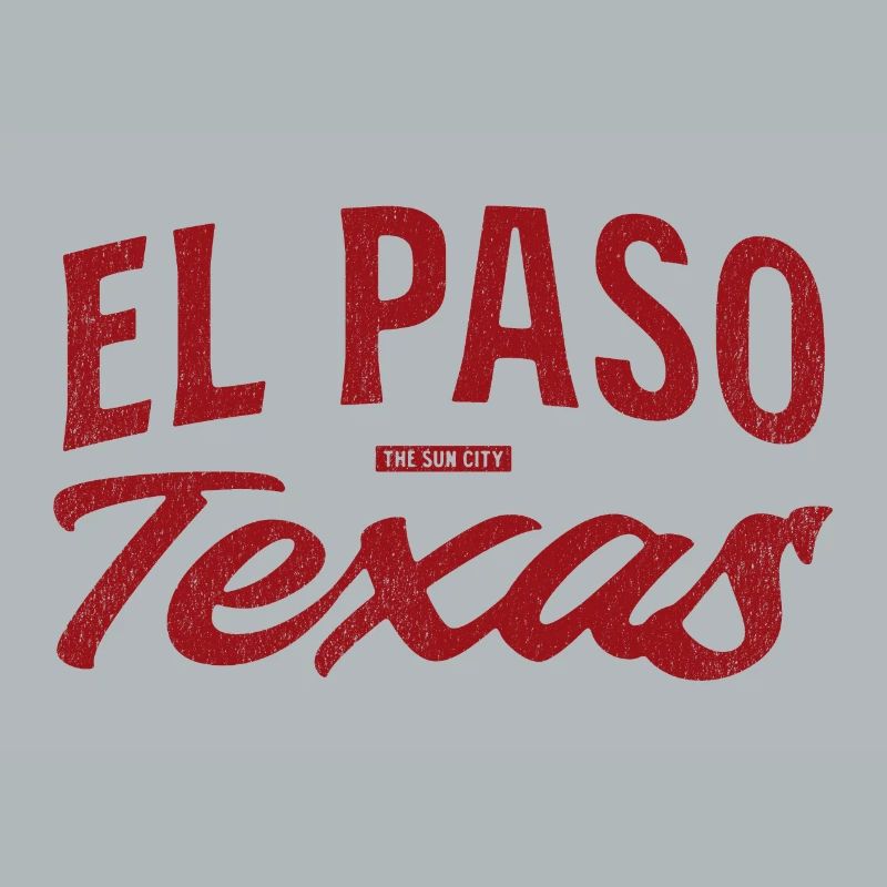 El Paso Texas Retro Script