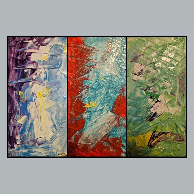 Flux de couleur triptyque