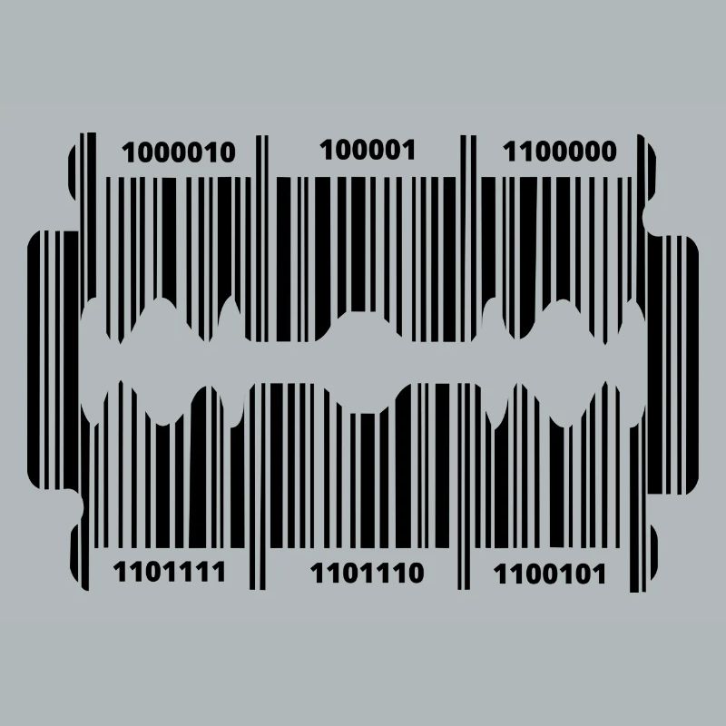 Rasierklinge mit geheim Code