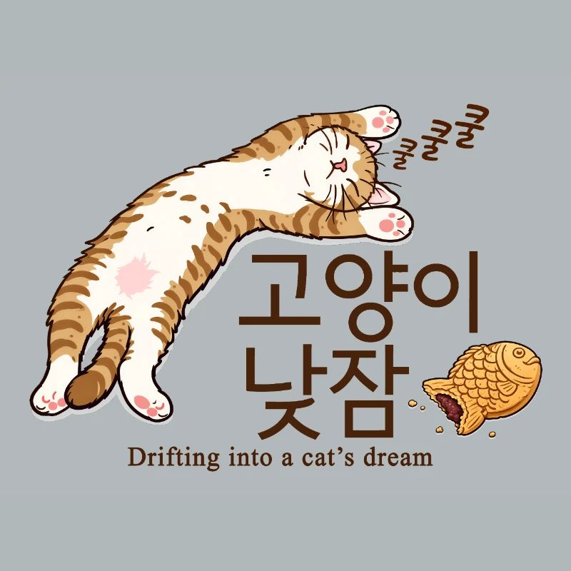 Rêve de chat coréen endormi