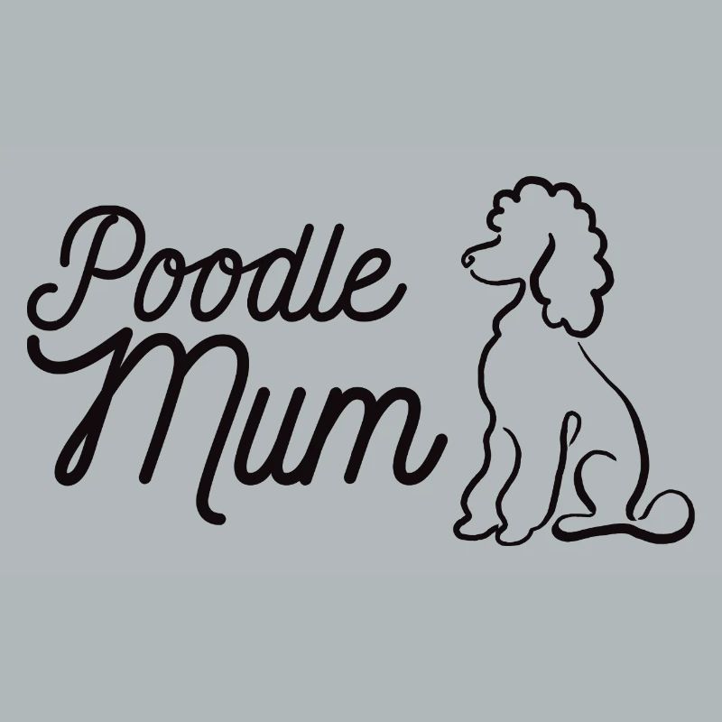 Pudel Mum Silhouette & Script