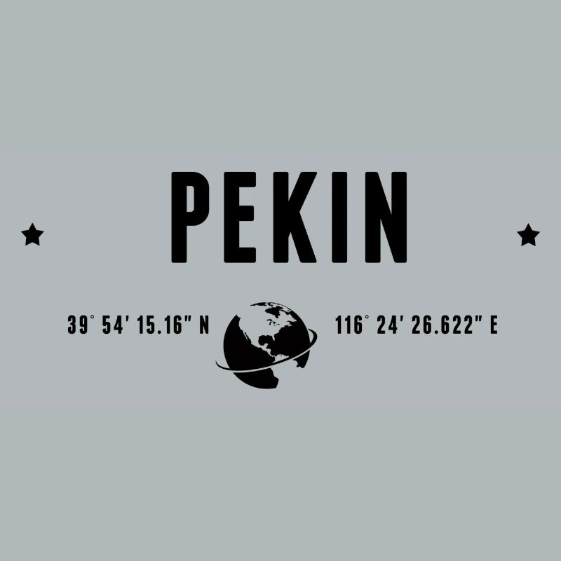 Beijing Stylized Geographical Coordinates