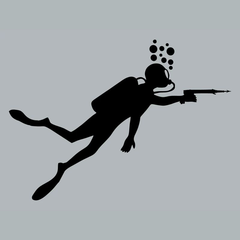 Diver with speargun