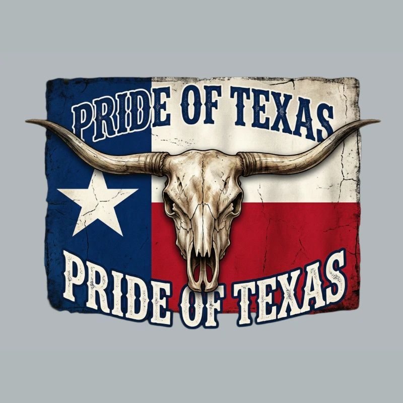Texas Pride Hörner-Schädel