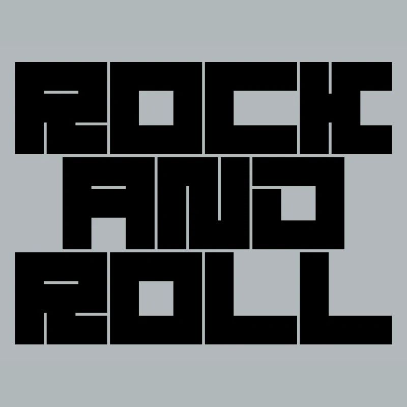 Conception de typographie rock and roll