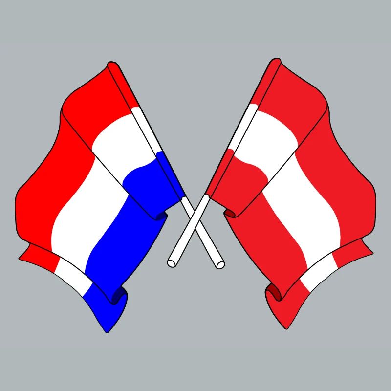 Drapeau Pays-Bas, drapeau Autriche