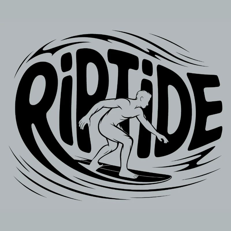 Riptide - Logo de surfeur cool