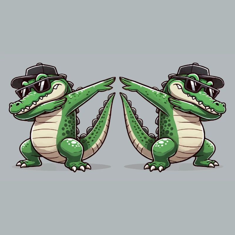 Crocodile Comic Dabbing 2