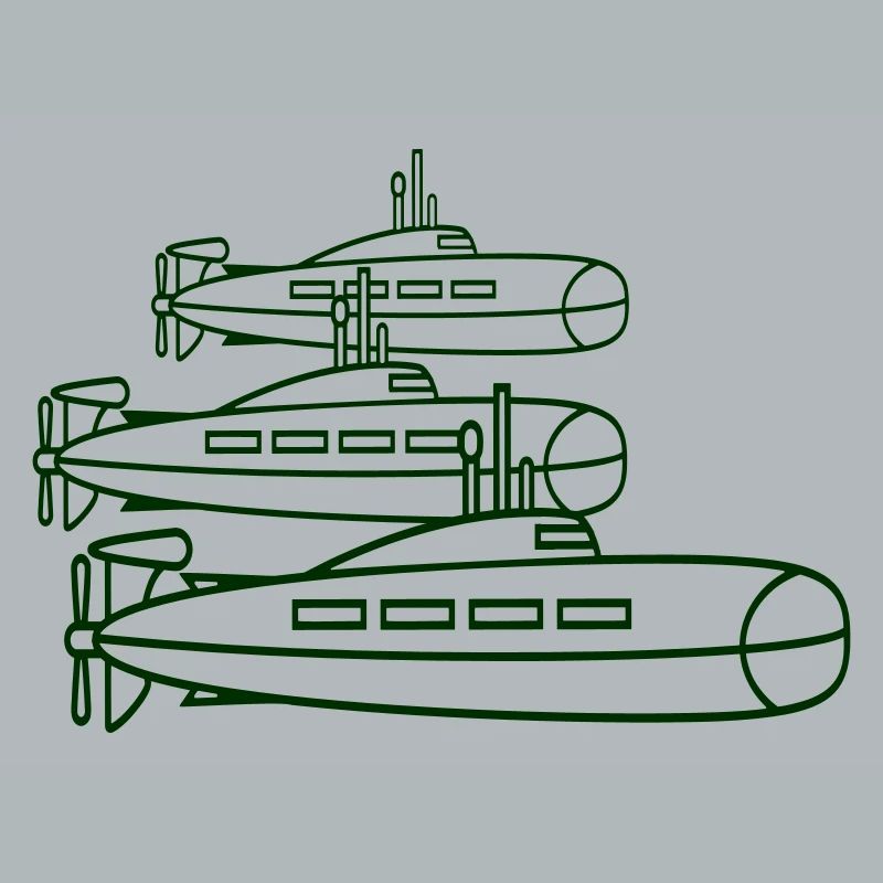 3 Submarines Fleet Three Squadrons Group Team Crew