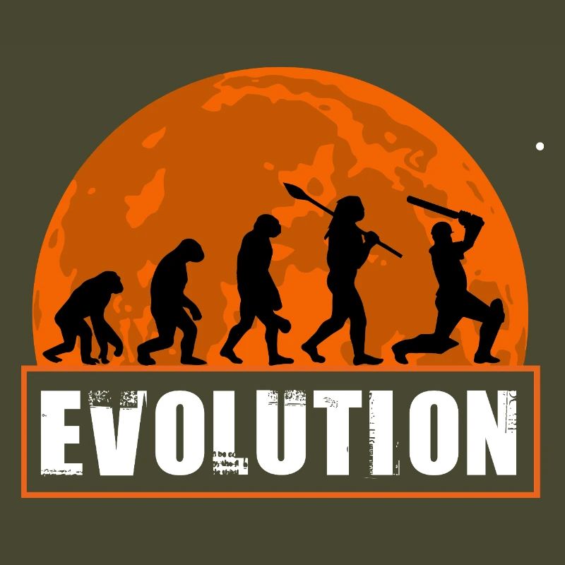 Évolution de la silhouette du joueur de cricket et du batteur