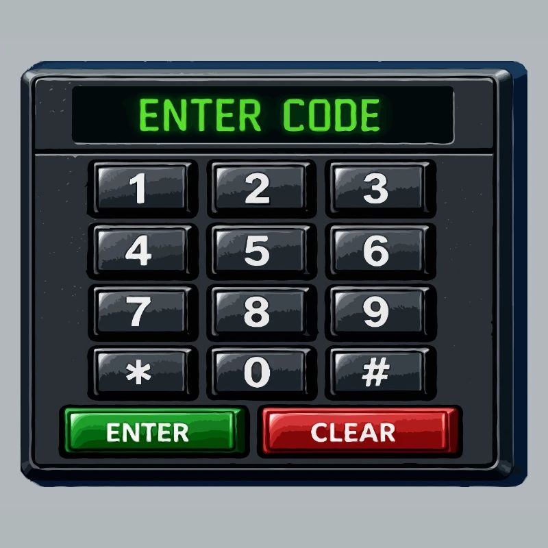 Geben Sie Code Keypad Neon ein