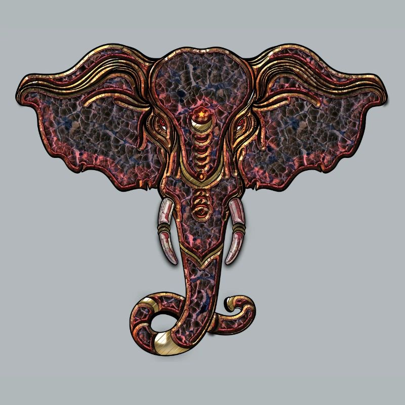 decorative elephant head