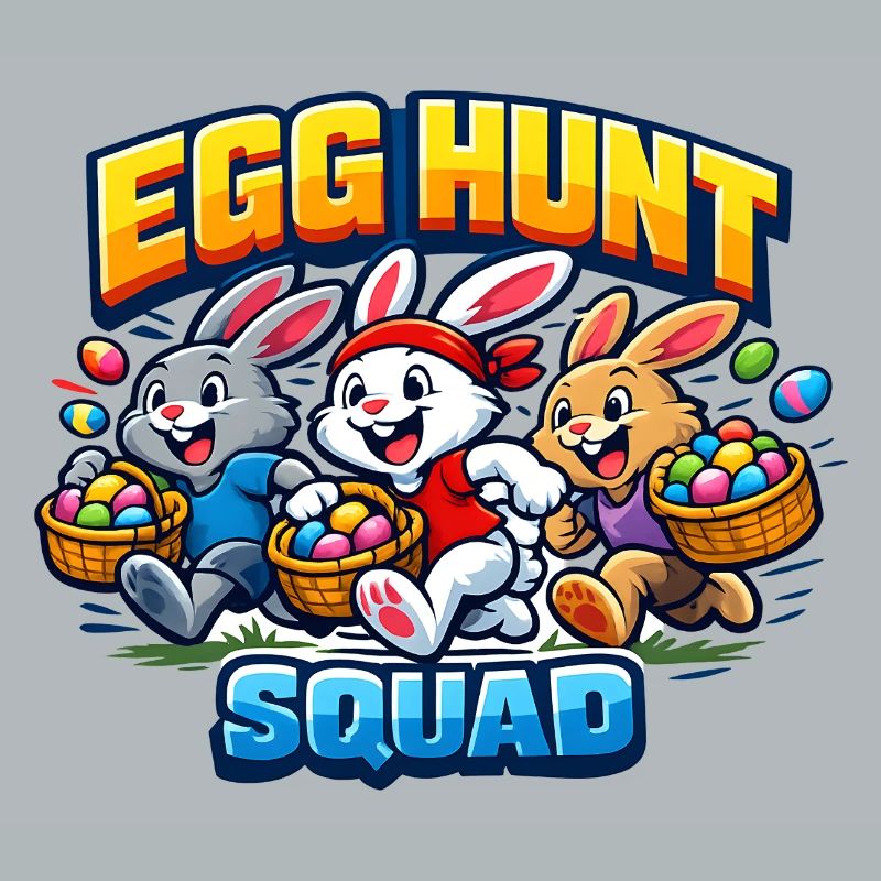 Egg Hunt Squad Kids Easter Easter Egg