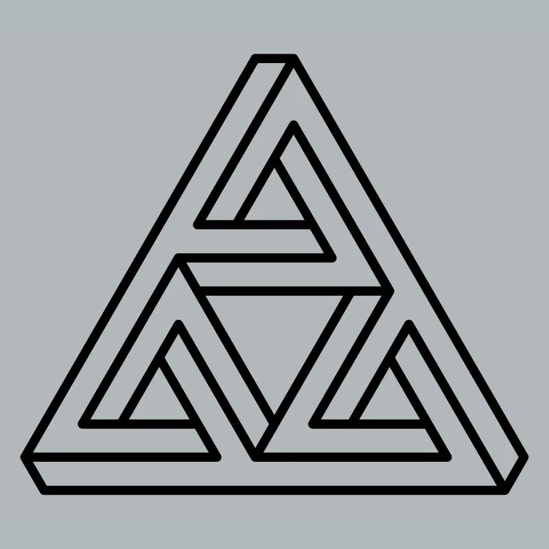 impossible chiffre Hipster géométrie triangle Escher