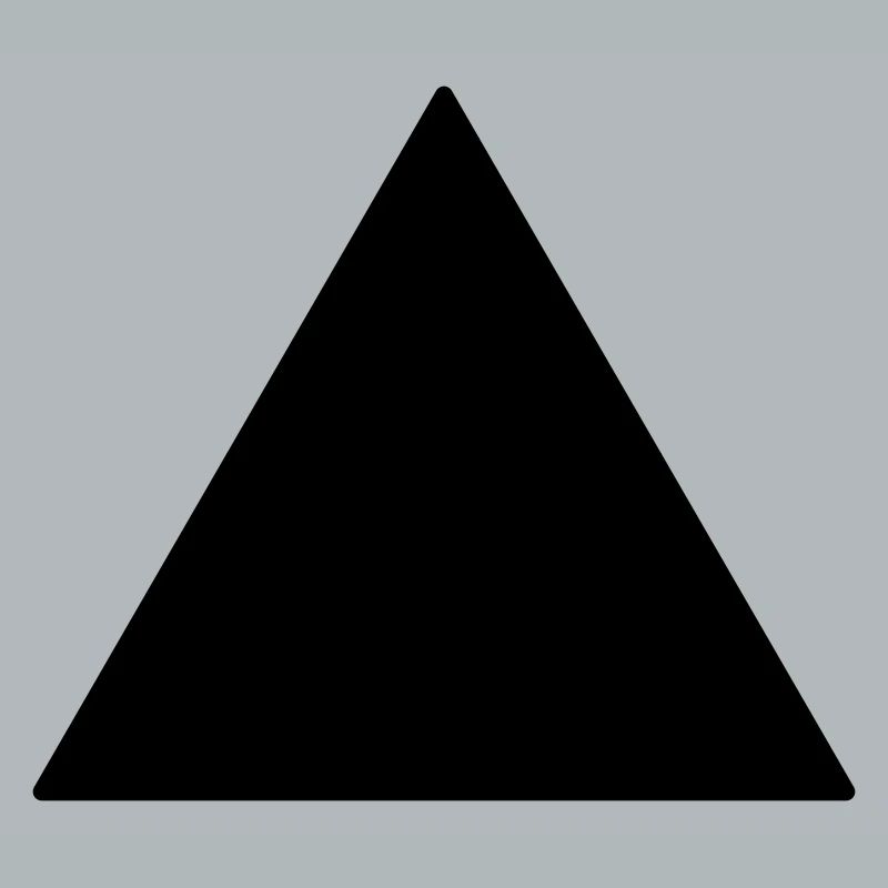 Triangle équilatéral de symbole noir