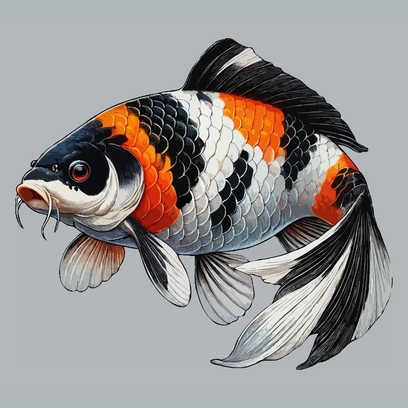 Koi Karpfen oder Wi sw