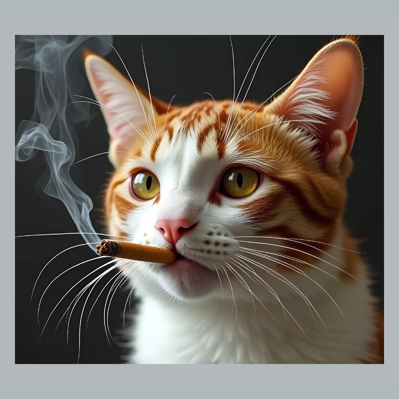 Fumer Chat Génération Z Mème Chat Fumer