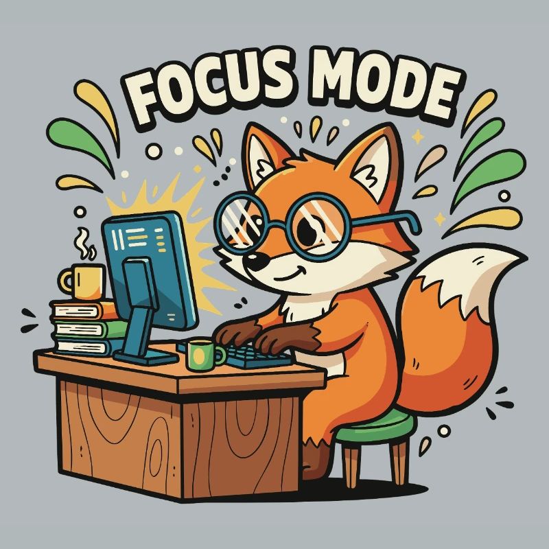Fokusmodus Fuchs am Computer