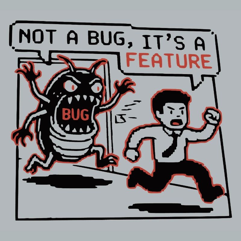 Funny Developer T-Shirt, Not a Bug, Hoodie Mug