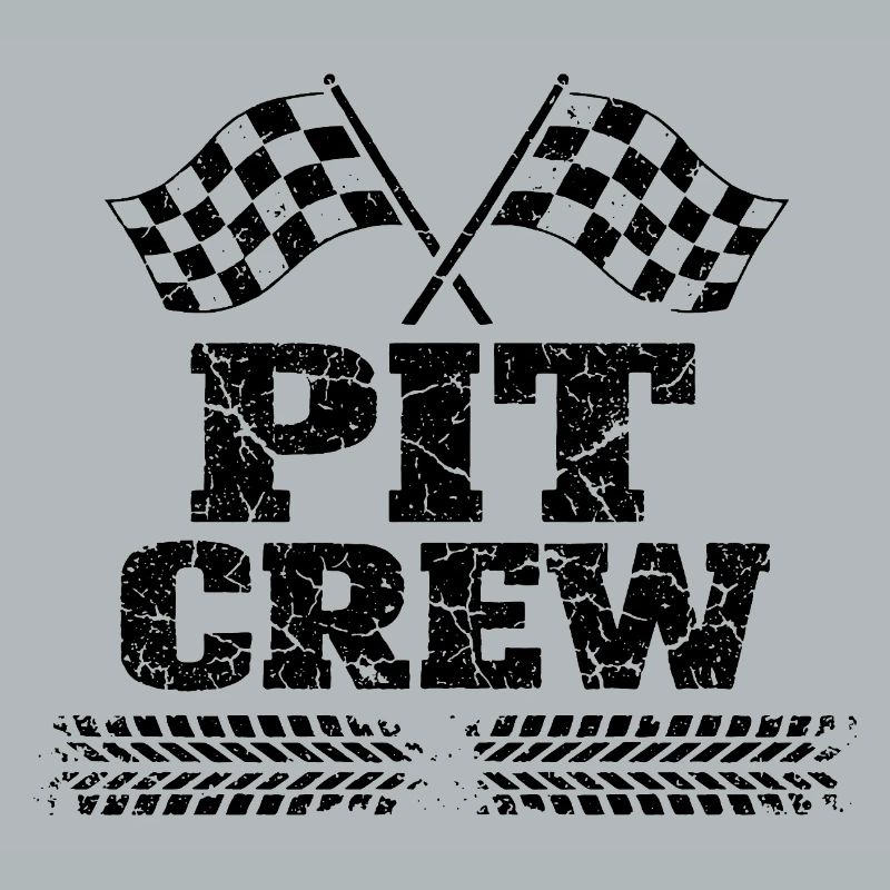 Pit Crew Équipe de Course Automobile Vintage