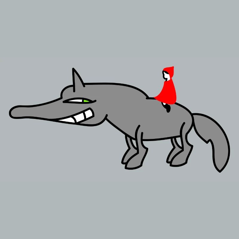 Wolf mit Rotkäppchen