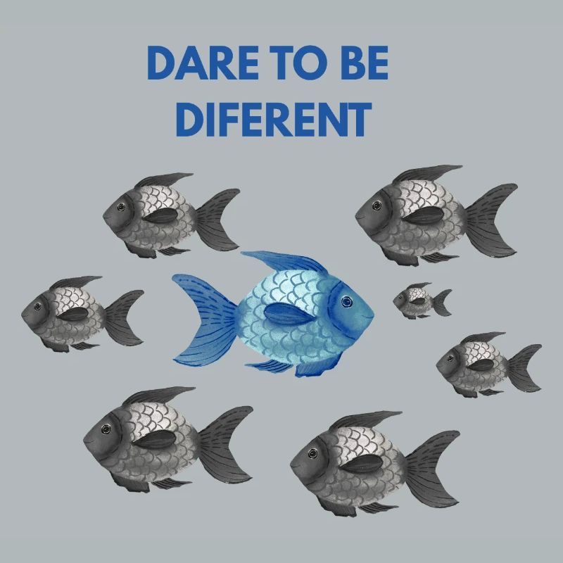 Dare to be different blue