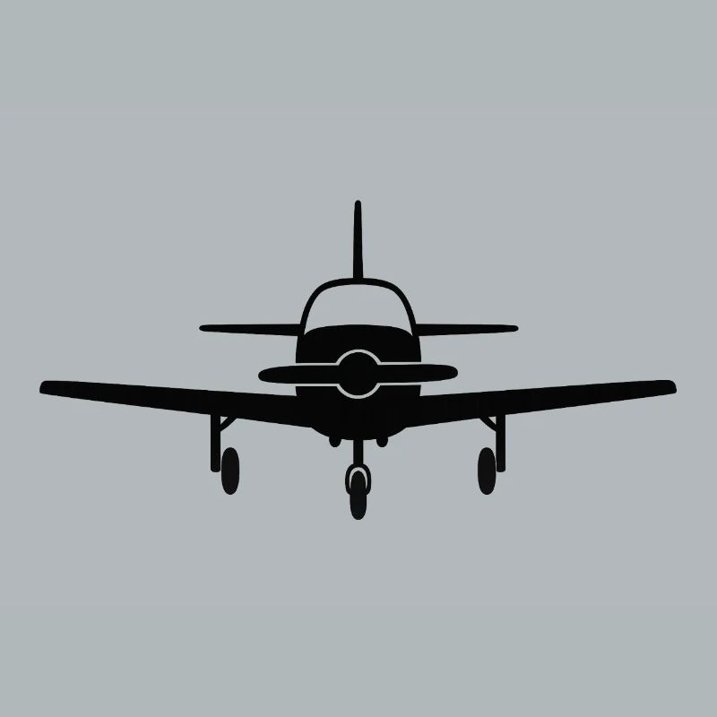 Frontale Flugzeug Silhouette
