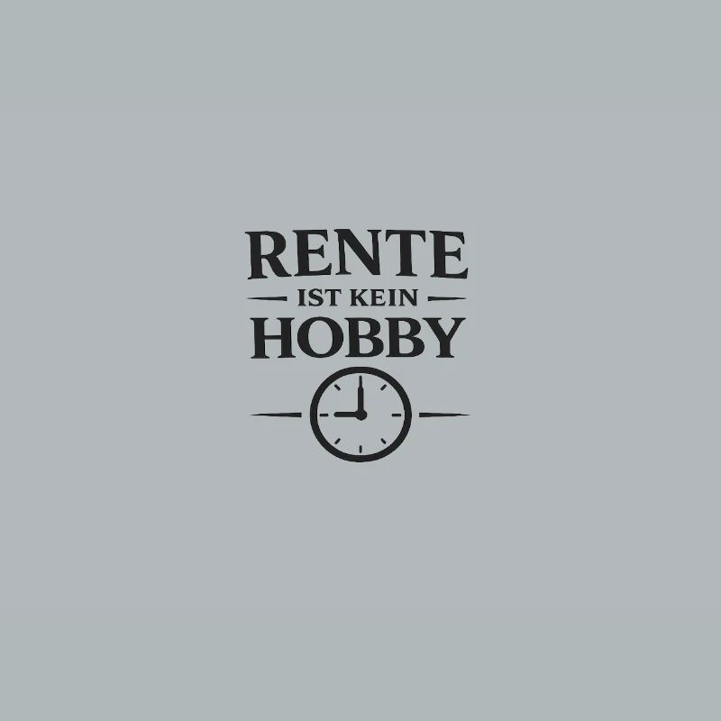 La retraite n’est pas un passe-temps – Typographie de déclaration