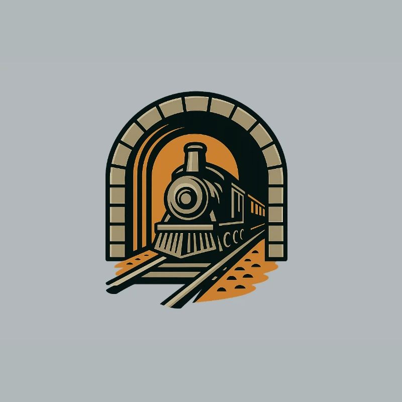 Eisenbahn durch Tunnelbogen
