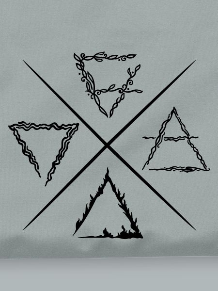 Vier Elemente Symbole