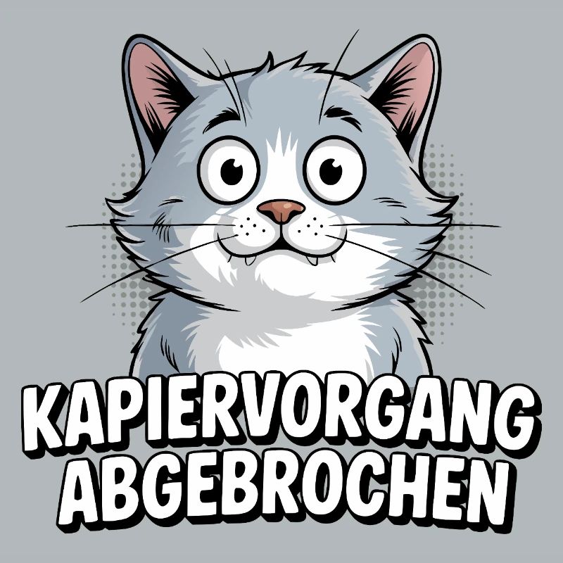 Kapiervorgang abgebrochen – Katze Comic