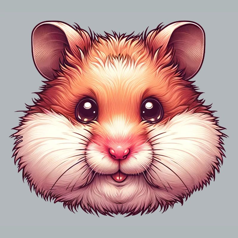 Hamster Head Portrait Ugly Hamster Cheeks