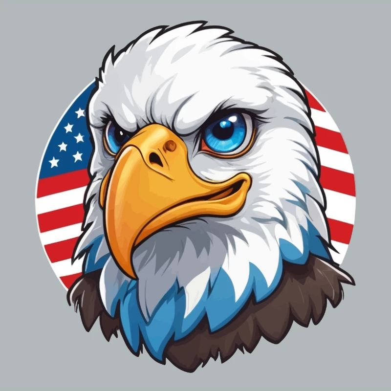 Drapeau des États-Unis Eaglehead Bald Eagle